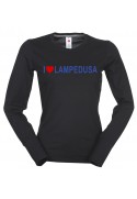 T-shirt manica lunga donna nera